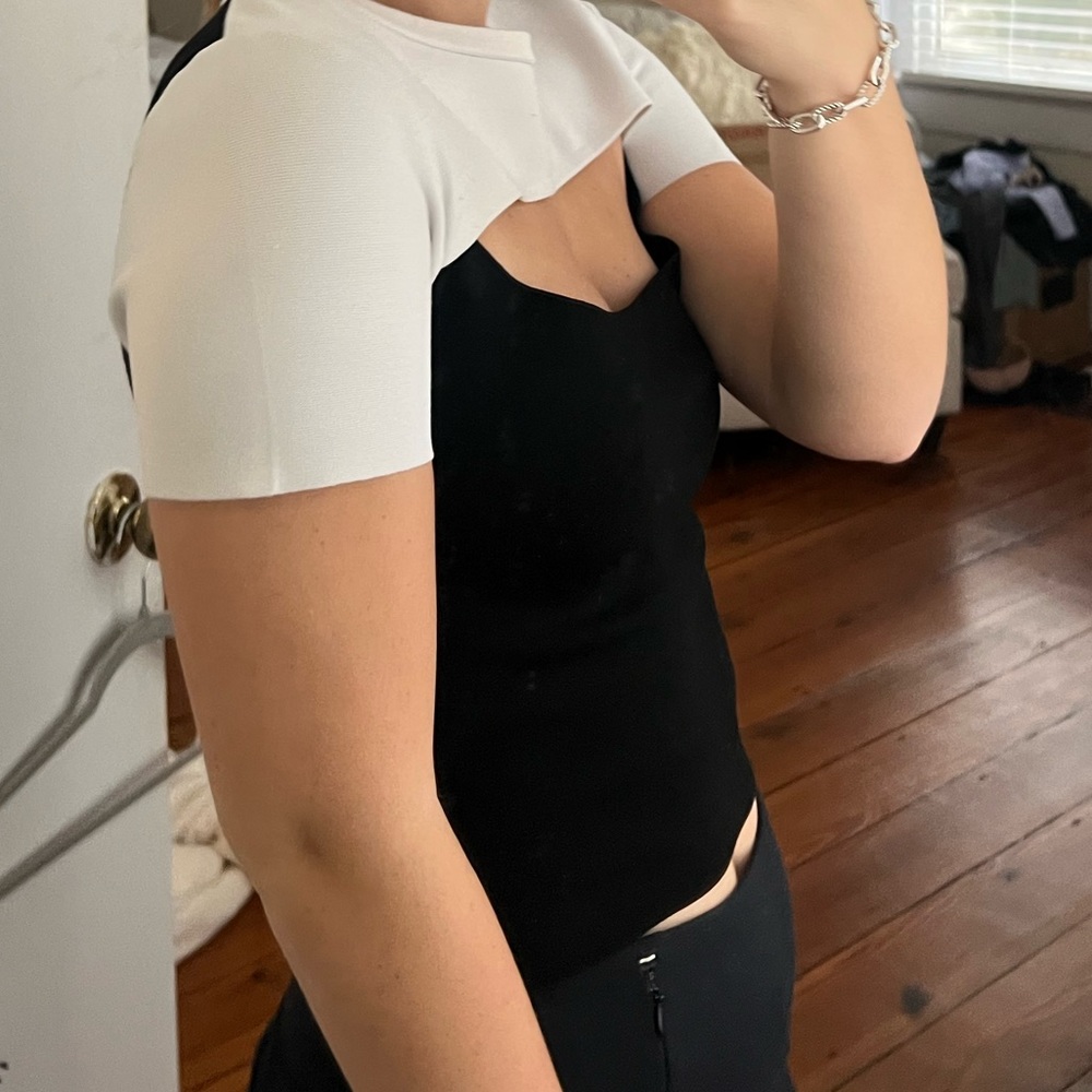 Zara knit cutout contrast top - Picture 7 of 7